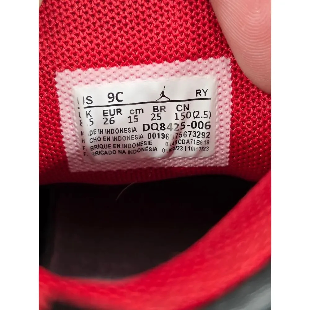Nike Air Jordan 1 Mid Bred Shadow Black Grey Red Toddler Size 9C